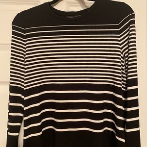 Banana republic striped shirt black and white size l